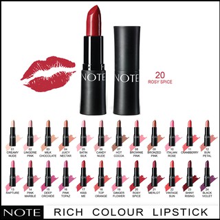 NOTE COSMETICS ULTRA RICH COLOR LIPSTICK 20 ROSY SPICE