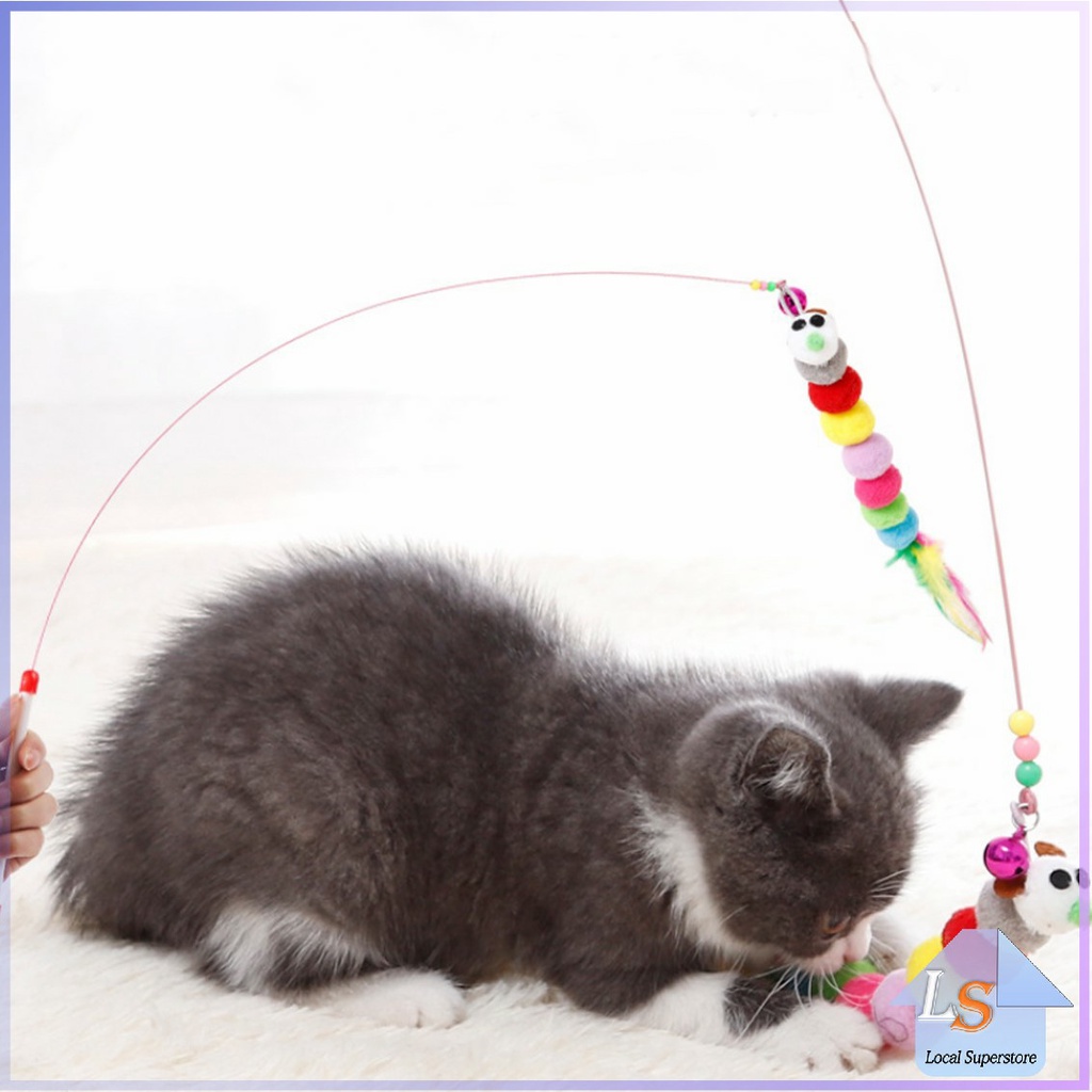 ไม้ตกของเล่นแมว Feather tassel