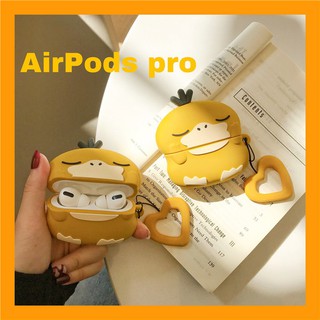 เคสหูฟังบลูทูธไร้สาย ซิลิโคนนิ่ม ลายเป็ดน่ารัก สําหรับ AirPods 1 2 Pro