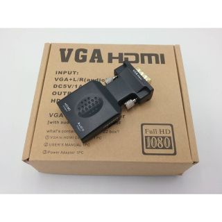 ตัวแปลง VGA to HDMI กล่องน้ำตาล