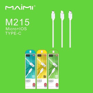 สายชาร์จ Maimi รุ่น M215 สำหรับ Type-C MicroUSB สำหรับ iP (เลือกในตัวเลือก)