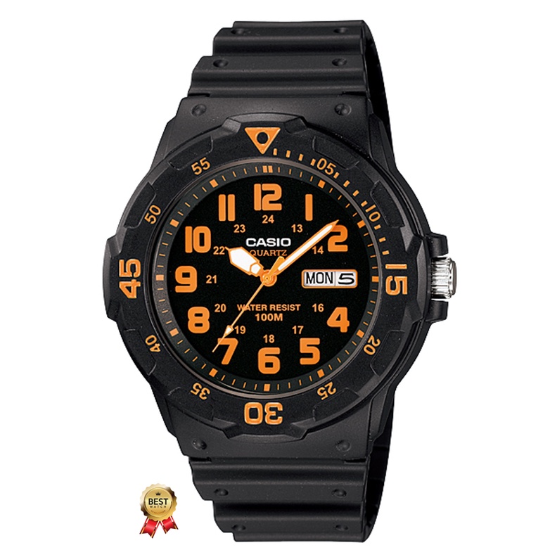 Casio ของแท้ 100% นาฬิกาผู้ชายทางการ MRW-200H-4B สายยางประกัน CMG