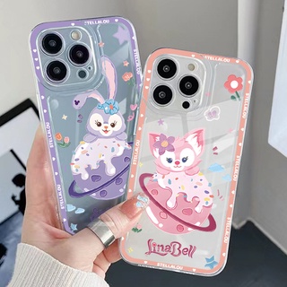 เคสโทรศัพท์มือถือ TPU แบบใส ขอบสี่เหลี่ยม กันกระแทก ลาย Stellalou Linabell สําหรับ Samsung Galaxy A33 A53 A73 5G A32 A52 A72 A31 A51 A71 A23