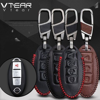 For Nissan Livina March Tiida 3 ปุ่มกด เคสกระเป๋าหนังสำหรับ