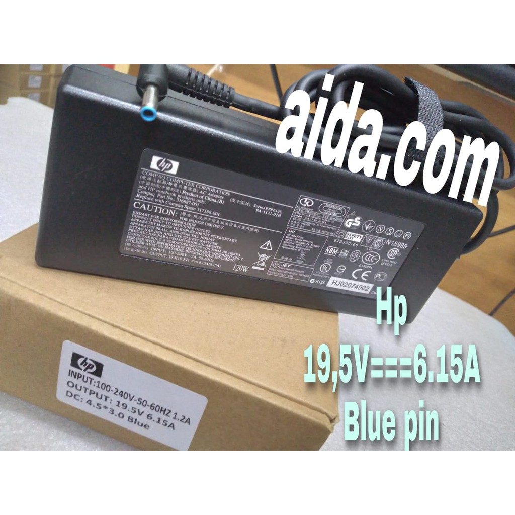 อะแดปเตอร์ HP 19.5V 6.15A (4.5*3.0 มม.) 120W, HP Envy 15-J000, 17-J000