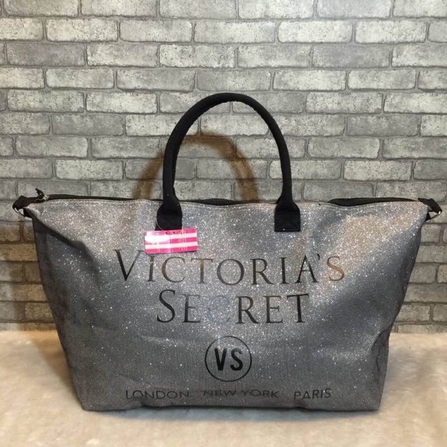 Victoria’s Secret Large Weekender Getaway Striped Tote Bag