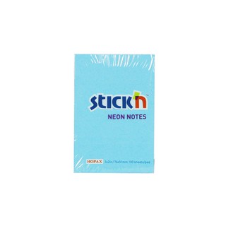 กระดาษโน้ตกาวในตัว ชนิดกาวหัว STICKN #21207 ขนาด 3x2 นิ้ว สีฟ้านีออน (PC)