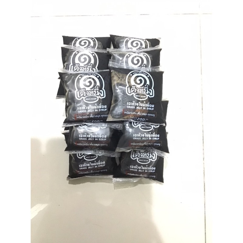 เฉาก๊วย เฉาก๊วยในน้ำเชื่อม เฉาก๊วยเต็งหนึ่ง เฉาก๊วยโบราณ เฉาก๊วยแท้เคี้ยวหนึบพร้อมกล่องโฟม [กทม.มีบริการส่งด่วนใน 4ชม.] - รูปที่ 5