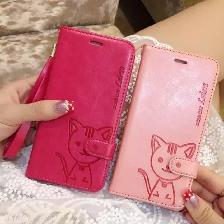 🔥โค้ดINC99LLE ลด70บาท🔥[ส่งจากไทย] เคสฝาพับ Case iPhone 5,6,7,6Plus,7Plus,X,XS,XR,XSMax,SE 2020 Domicat