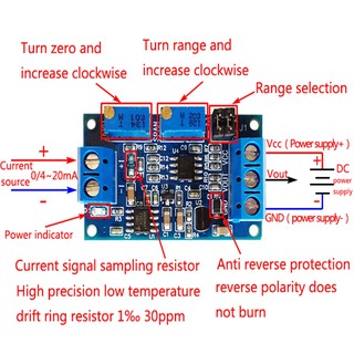 SEL โมดูลกระแสเป็นแรงดัน 0/4-20mA ถึง 0-3.3V 5V 10V เครื่องส่งสัญญาณแรงดันไฟฟ้า