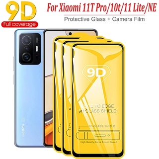 กระจกนิรภัยกันรอยหน้าจอ 9D สําหรับ Xiaomi 11T 10T Pro Mi 11 Lite 5G NE 3 ชิ้น