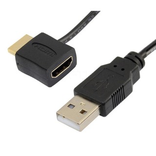 HDMIชายหญิงอะแดปเตอร์HDMI Converterกับ50ซม.USB 2.0 Chargerสายไฟ