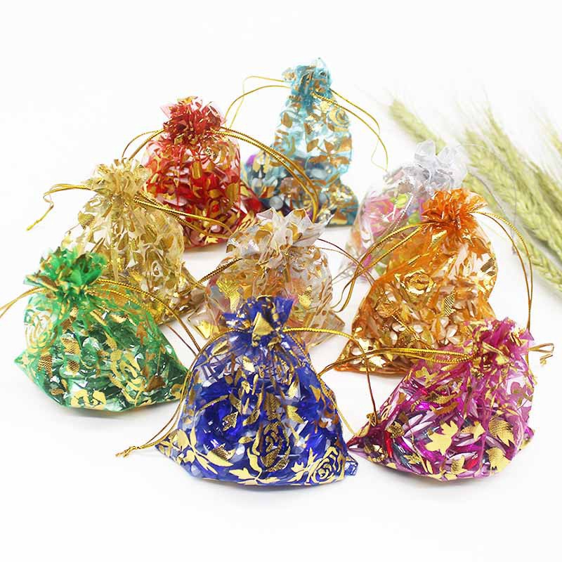 50 ชิ้น หลายขนาด ถุงออร์แกนซ่า เหล็ก สีชมพู หัวใจ ออกแบบพิเศษ เจาะแพ็ค โปรโมชั่น งานแต่งงาน ของขวัญ เครื่องประดับขนม – โปรปัง