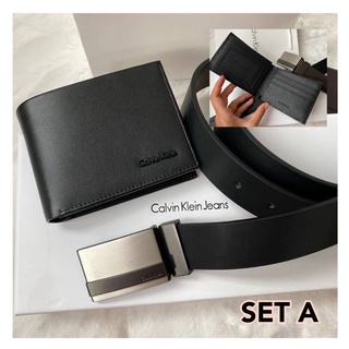 (Set A-E) Belt &amp; Wallet Set กระเป๋าสตางค์c + เข็มขัดc