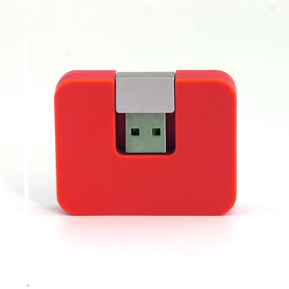 Usb 2.0 พับสแควร์ 4 พอร์ต HUB USB 2.0 พับสแควร์ 4 พอร์ต HUB สีดํา/สีขาว/สีเขียว/สีฟ้า/สีแดงหมุน USB Semiper รถ U Disk ชุดอุปกรณ์ Extension
