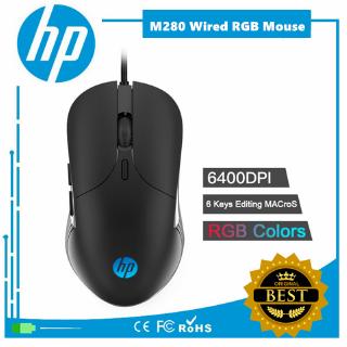 เมาส์เล่นเกม hp genius m 280 6400 dpi rgb led ปรับสายได้