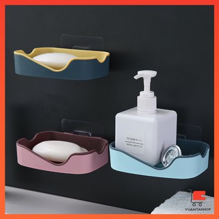 ที่วางสบู่ติดผนัง ไม่ต้องเจาะผนัง รับน้ำหนักได้เยอะ Wall Mount Double Layer  Soap Case