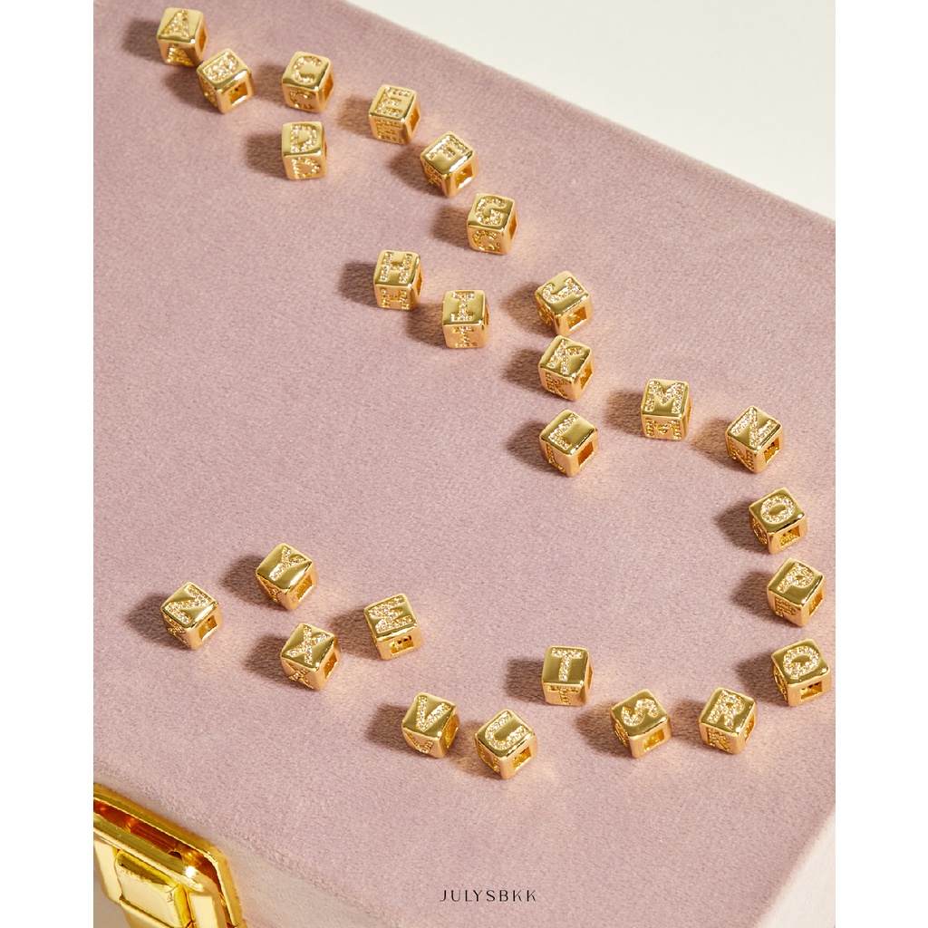 Julys - cube alphabet charms