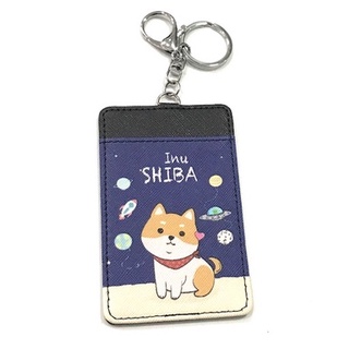 SHIBA B1  ที่ใส่บัตร ซองใส่บัตร ที่ใส่บัตร ลาย SHIBA  งานดี สวยงาม น่าใช้งาน สวยจริง มีห่วงและก้ามปู สำหรับบัตร 6x8  MNN