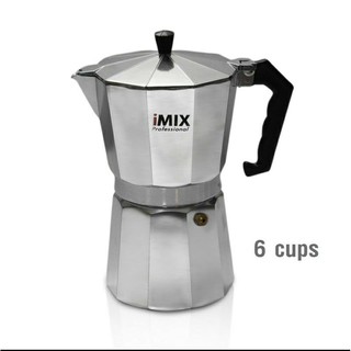 (พร้อมส่ง) iMix 6 cup หม้อต้มกาแฟ กาต้มกาแฟ มอคค่าพอท (MOKA POT) อลูมิเนียม