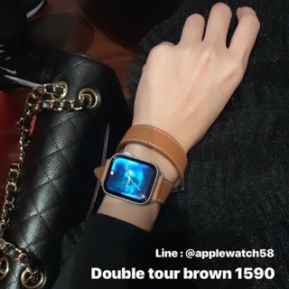 Double tour H erm es Brown สายหนังพันสองรอบ มี 3 สีแจ้งสีในแชทเลยจ้า