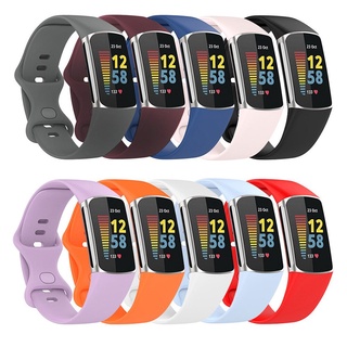 สายนาฬิกาข้อมือซิลิโคน อุปกรณ์เสริม สําหรับ Fitbit Charge 5 SmartWatch