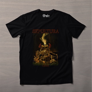 ROUND คอลูกเรือSepultura Band เสื้อท็อปส์ สําหรับผู้ใหญ่-4XL