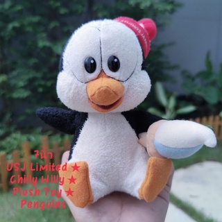 #ตุ๊กตา #เพนกวิ้น #USJ #Limited ★ #Chilly #Willy ★ #Plush #Toy ★ #Penguin #ขนาด7นิ้ว #งานสะสม #สภาพ95%  #ถือไอศกรีม