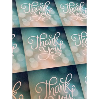 ★พร้อมส่ง★ สติ๊กเกอร์ ขอบคุณ Thank you  Handmade แฮนด์เมด ★★แบบนำไปตัดเอง★★ คละเเบบ