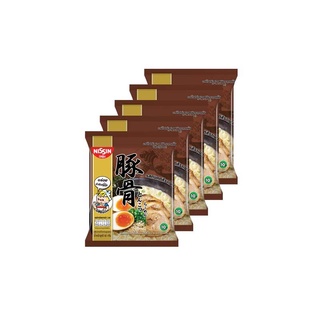 นิสชิน บะหมี่กึ่งสำเร็จรูป รสทงคตสึราเมน 60 กรัม x 5 ซอง NISSIN Premium Bag Tonkotsu Ramen 60 g x 5 Bags