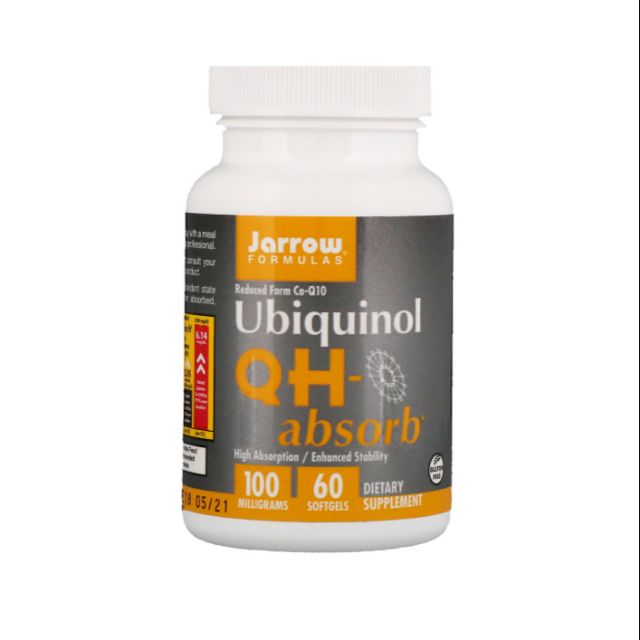 💢CoQ10ดูดซึมสูง💢Jarrow Formulas​ Ubiquinol QH-Absorb 100mg🔅60 Softgels โคคิวเท็น#Ovaboost elevit.ics