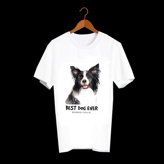 เสื้อลายหมา DBL001 border-collie เสื้อยืด เสื้อยืดลายหมา เสื้อยืดสกรีนลายหมา