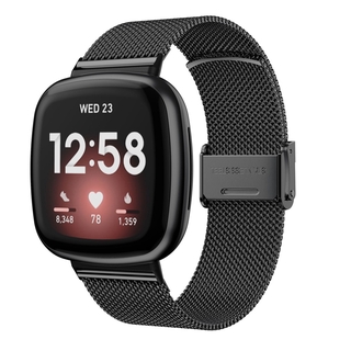 สายนาฬิกาข้อมือสแตนเลสสําหรับ Fitbit Versa3