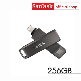 SanDisk iXpand Flash Drive Luxe 256G (SDIX70N-256G-GN6NE) แฟลชไดรฟ์2in1ใช้สำหรับ iPhone และ USB Type-C