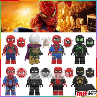 Spider Man Minifigures Mysterio Quentin Beck Spiderman Stealth Suit Marvel ของเล่นของขวัญ Mini Figures KT1027