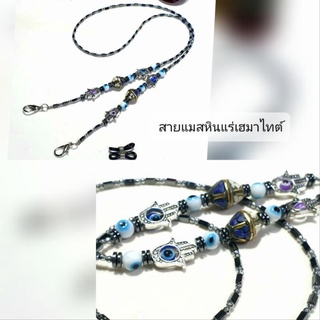 สร้อยคอและสายคล้องแมสหินแร่เฮมาไทต์ทองจิ๋ว