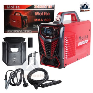 ใหม่！ตู้เชื่อม Inverter MMA-600 จอ LCD ปรับได้6ระดับ MOLITA ( รุ่นใหญ่รองรับงานหนัก) ฟรี! สายเชื่อมยาวพิเศษ10 เมตร