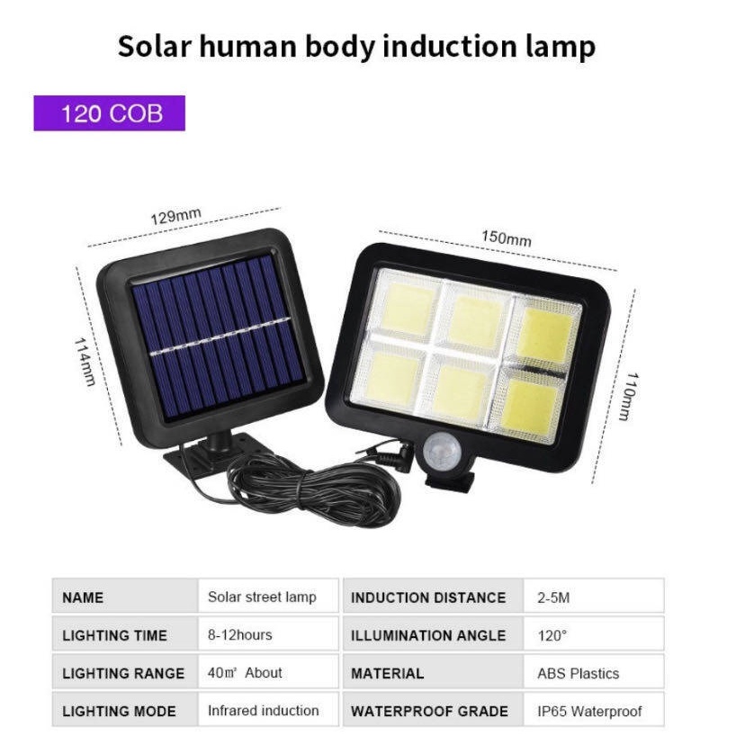 New speed 120COB Solar Wall Light Outdoor Lighting Motion Sensor COB LED Solar Light Waterproof Street Lamp Induction Wa