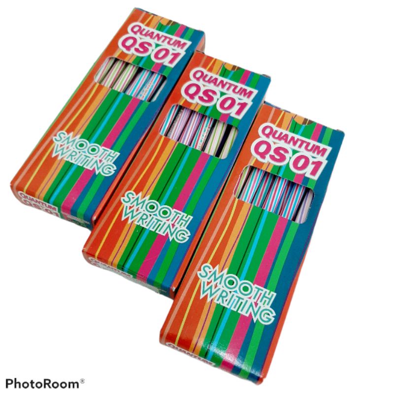 LILIN (12 ชิ้น) Quantum QS-01 ปากกาเกลียวปากกาขี้ผึ้ง