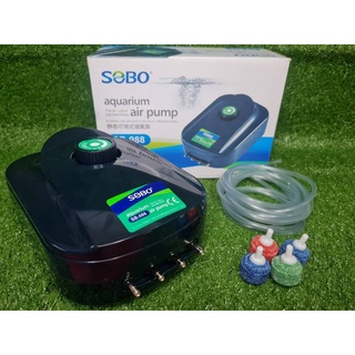 sobo sb-988 ปั้มลม 4ทาง เสียงเงียบ ควบคุมแรงลมด้วยระบบวาล์วหมุน