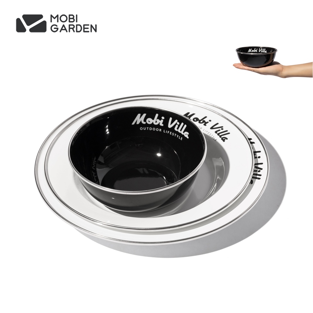 MOBI GARDEN ชามเคลือบ จาน ชามปิกนิก จานอาหารเย็น กลางแจ้ง