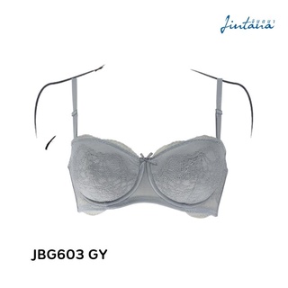 Jintana เสื้อชั้นใน (เสริมโครง) รุ่น Glamour รหัส JBG603 สีเทาอ่อน