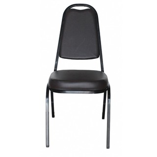 OK&amp;MShop เก้าอี้จัดเลี้ยง เก้าอี้สัมนา รุ่น Banquet Chair01โครงขาสีดำ-เบาะน้ำตาล ขนาด44cm.x51cm.91cm.