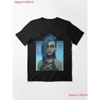 League of Legends Arcane Jinx Arcane Essential T-Shirt เกมจลาจล เสื้อยืดพิมพ์ลาย เสื้อยืดคู่รัก