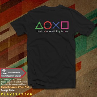 เสื้อผ้าผชNew Gen _ X Playstation _ ผ้าฝ้าย TshirtS-5XL