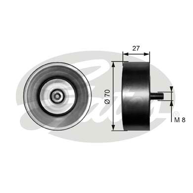 ลูกรอกสายพานหน้าเครื่อง BMW SERIES3 E46 SERIES5 E60SERIES7 E65 X3 E83 X5 E53 เครื่อง M47 M57 70MM