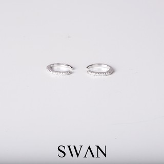 [ส่งด่วนฟรี]SWAN - Simple Cuff ต่างหูหนีบ เงินแท้ ไม่ต้องเจา…