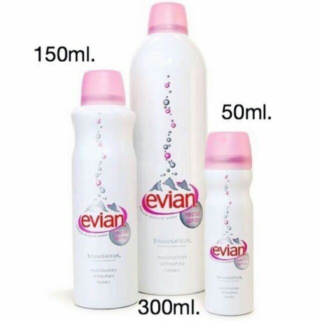 Evian Brumisateur Facial Spray สเปรย์น้ำแร่เอเวียง 50ml / 150ml / 300ml