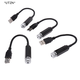 Utzn โคมไฟโปรเจคเตอร์ LED รูปดาว ท้องฟ้ากลางคืน USB สําหรับติดตกแต่งภายในรถยนต์