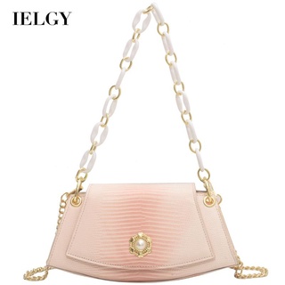 IELGY กระเป๋าสะพายไหล่ แต่งสายโซ่คล้อง แฟชั่นสําหรับสตรี